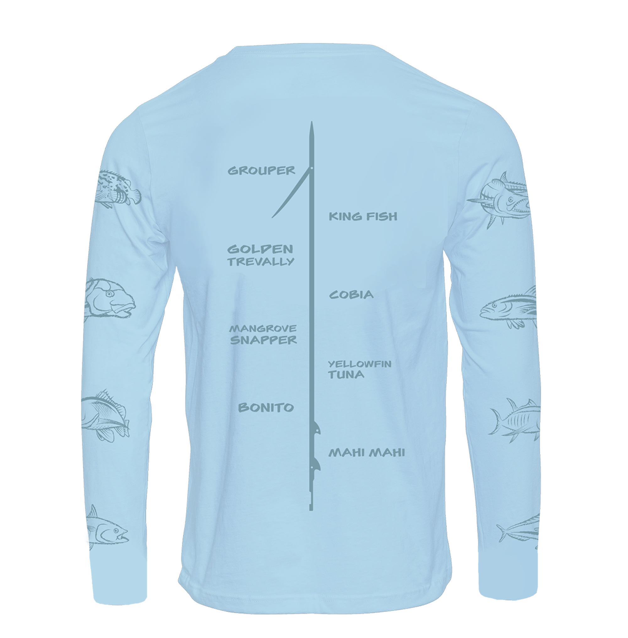 Ultimate Spearo Design T-Shirts, Long Sleeves 50 % UV, Polyester T-shirt